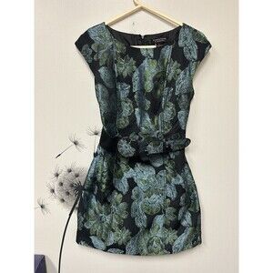 VTG Signature Robbie Bee Floral Quilted Sleeveless tapestry Dress Size 4 Y2K